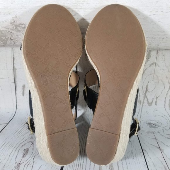 Vionic Vero Black Wedge Heel Sling Back Sandals - Wide Width - Picture 11 of 12